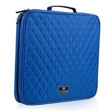 CD Case DVD Holder Storage: 160 Capacity DVD Cases Organizer 160 Capacity Blue