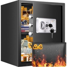 Feuerfester  Tresor Digitaler Safe mit Alarm 52L Schmuck Dokumente