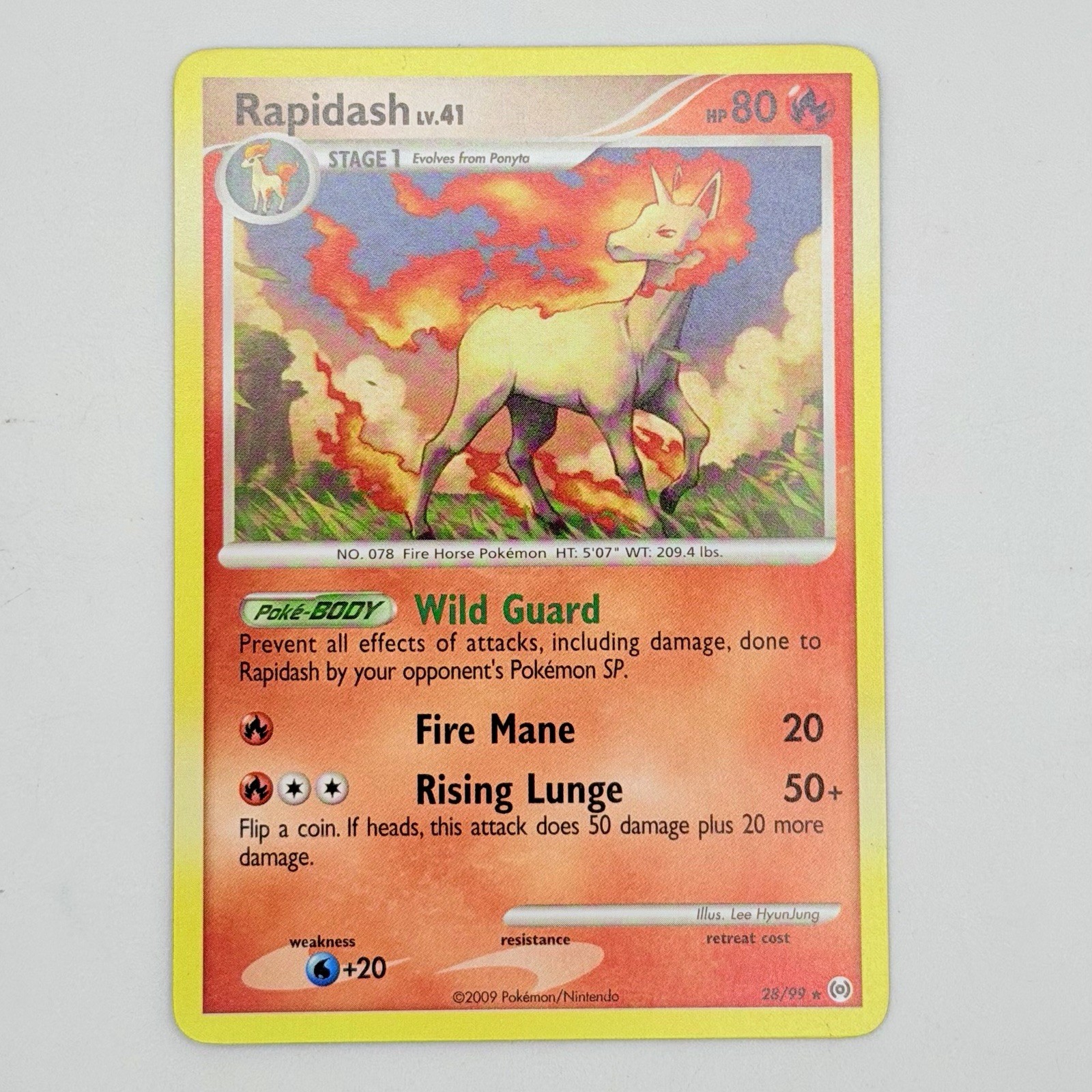 Pokemon TCG Rapidash LV.41 28/99 Arceus Regular