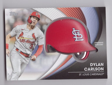 2022 TOPPS BASEBALL UPDATE COMMEMORATIVE BATTING HELMET DYLAN CARLSON CARDINALS
