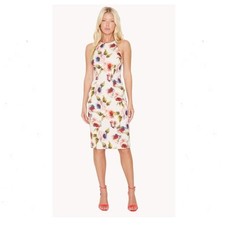 NWT BLACK HALO Alexandria Sheath Dress Impasto Floral Size 2 Cocktail