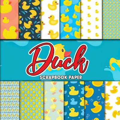 Duck Scrapbook Paper: Yellow Ducks Themed Scrapbooking, Junk Journal, Double Sid