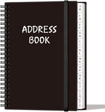 Address Book with Alphabetical Tabs - A5 Telephone  Address Book with Addres...