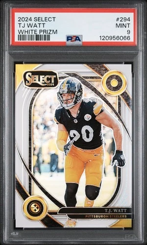 2024 PANINI SELECT WHITE PRIZM #294 TJ WATT 12/35 PSA 9