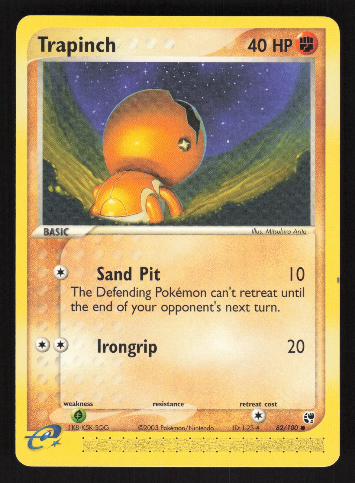 Trapinch 82/100 e-reader Pokemon Sandstorm-image