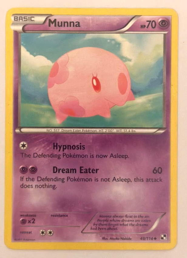 Munna - 48/114 - Uncommon - Black and White Base - 2010 - Pokémon Card LP