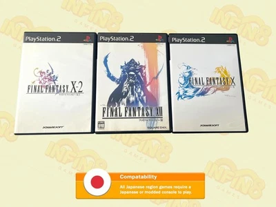 Final Fantasy Bundle - X X-2 XII (10, 10-2, 12) PlayStation 2 PS2 Japan Region - Image 1 of 2