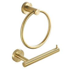 Gold Holder Towel Ring, Brushed Gold Bathroom Hardware Set, Hand Towel Holder...