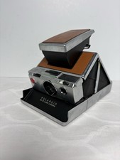 Vintage Polaroid SX-70 Land Camera Brown Tan Leather Polaroid Untested