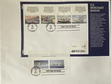 HNLP Hideaki Nakano 4548-51 US Merchant Marine & 4558 Edward Hooper Sailing 