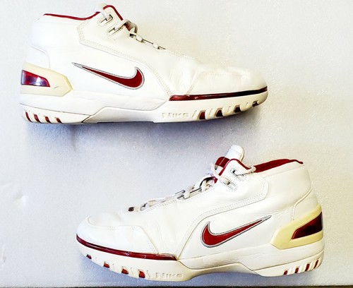 2004 LeBron 1 Nike Air Zoom AZG White Crimson - Size 11.5 | eBay