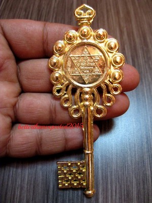 Handmade Kuber Key – 4 Inch Hindu Symbol For Wealth & Prosperity, Energized
