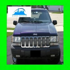 1993-1998 JEEP GRAND CHEROKEE CHROME GRILLE GRILL TRIM WRNTY 1994 1995 1996 1997
