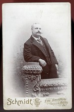 Cabinet Photo-Wm ROBINSON I-Man Leaning on Pillar-Drinker-Some History-Iowa