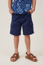 NWT Boys THE CHILDRENS PLACE Navy Blue Elastic Waist Cargo Shorts Size 10 husky