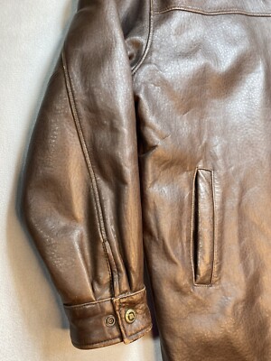 ジャケット・アウター OHOTORO Balmacaan Leather Jacket brown OHOTORO Balmacaan Leather Jacket brown