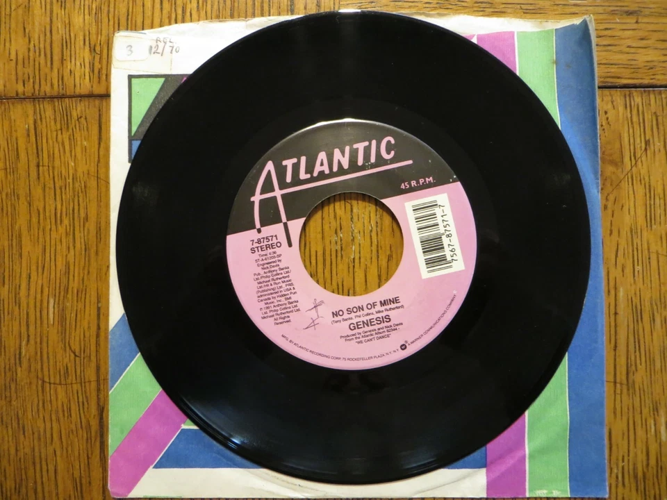 Genesis – No Son Of Mine / Living Forever 1991 Atlantic 7-87571 7" Single VG+ - Imagem 4 de 4