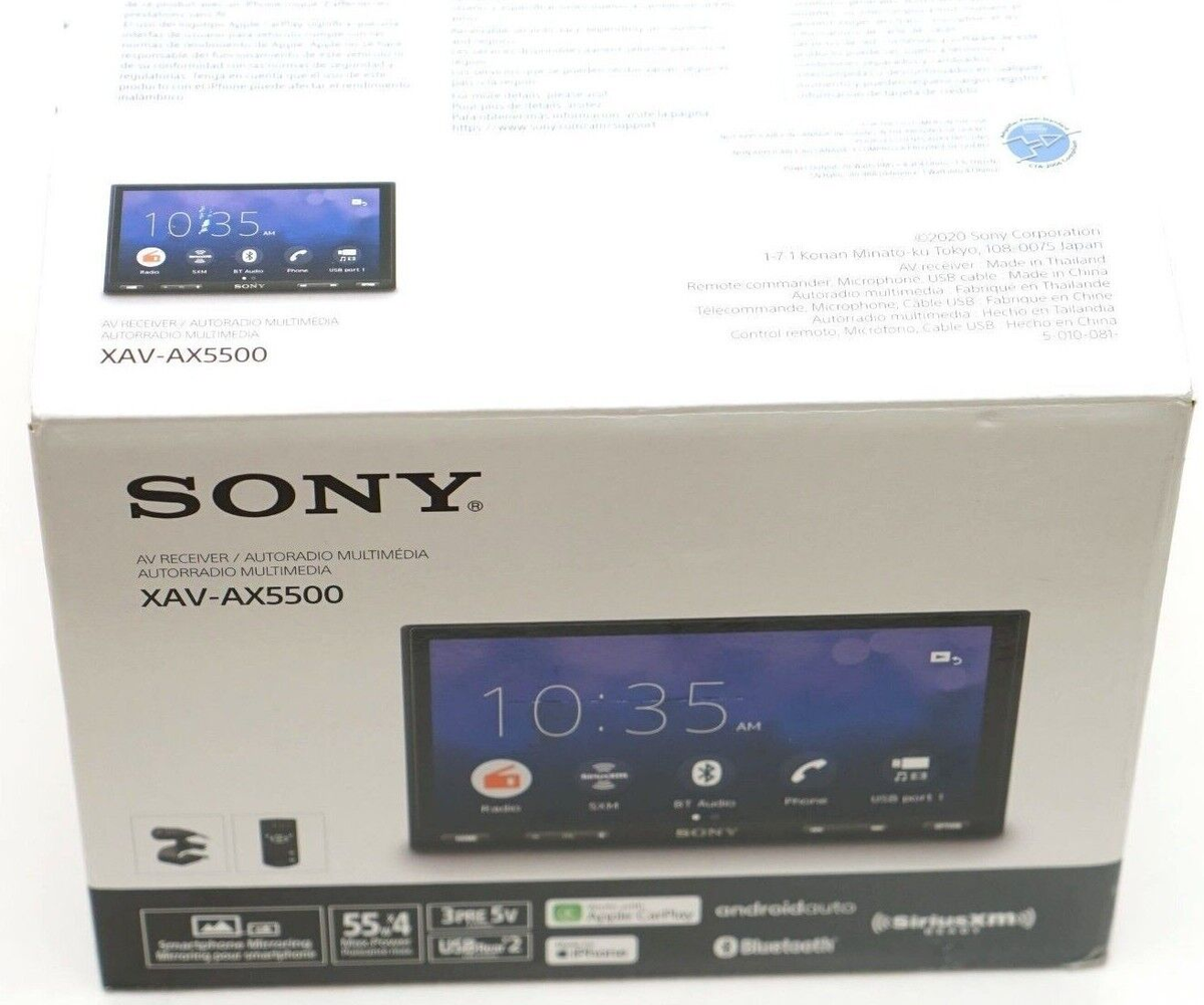 Sony XAV-AX5500 Bluetooth Media Player Apple CarPlay Android Auto