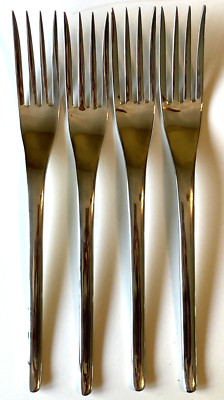 Oneida Apex Euro Table Dinner 4 Large Forks Glossy 18/10 Stainless Steel NEW 9''