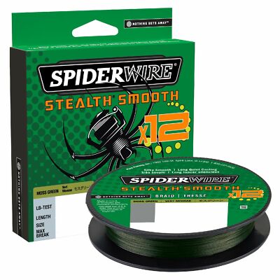 (0,25 EUR/m) SPIDERWIRE Stealth Smooth 12 Braid 0,05mm 5,4kg 150m Moss Green