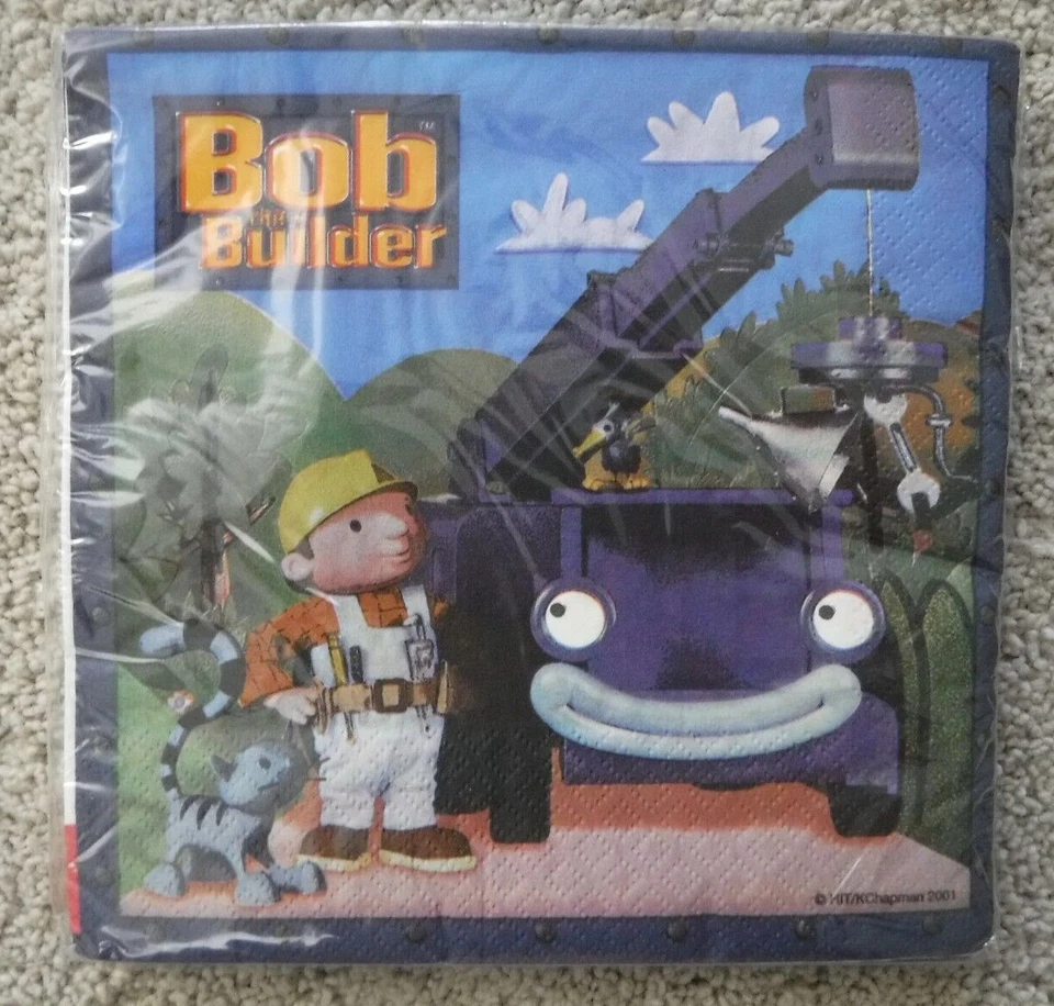 NEW Bob the Builder Birthday Items, 11 Invitations, 16 Napkins, 8 Treat Bags - Image 3 of 4