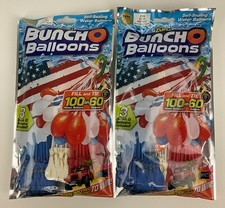 Bunch O Balloons 100 Rapid-Filling Self-Sealing Water Red White  Blue 2 Pack