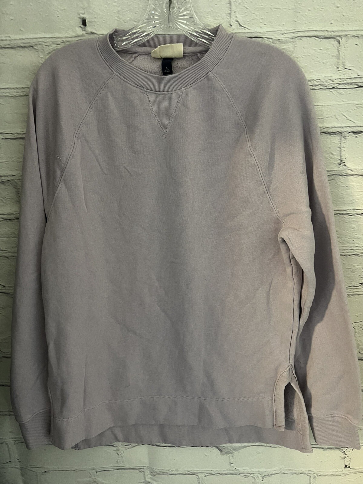 Universal Threads Lilac Solid Sweatshirt Cotton/P… - image 1