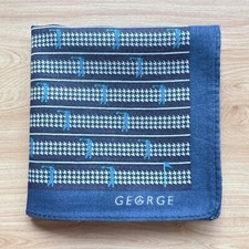 HANDKERCHIEF ART DRIVE GOLF HOUNDSTOOTH MEN'S POCKET SQUARE COTTON 18" A-0333
