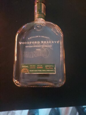 Woodford Reserve 750 mL Kentucky Straight Bourbon Rye Whiskey Empty Bottle #2280