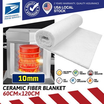 0.4 inch white Ceramic Fiber Insulation Blanket Fireproof Cotton Blanket Mat