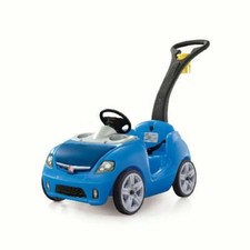 Kids Ride On Push Car Blue Smooth Quiet Wheels with Seat Belt Horn Safe Quality