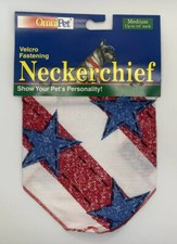 Dog Bandana Flag Neckerchief Medium Up To 14 Neck 4th Of July Memorial Day Pet