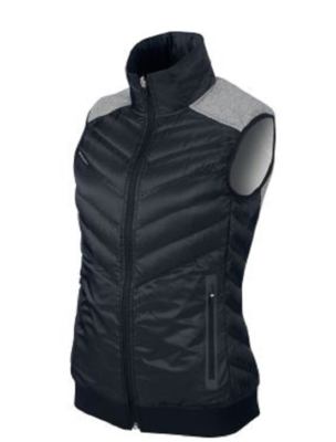 $180 Nike Aeroloft Goose Down Golf Workout Running Vest Jacket Womens Small  Blac