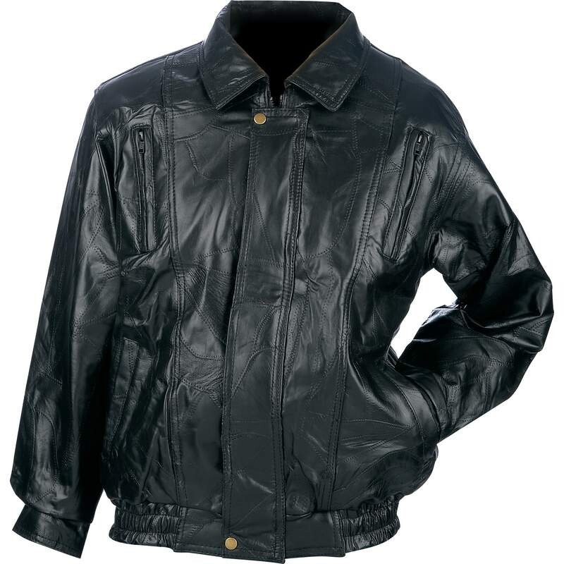 Chaqueta De Cuero Para Hombre Abrigo De Estilo Motorista Negro Casual Mediana