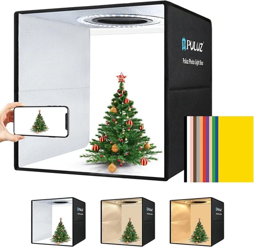 PULUZ 40cm Large LED Light Box Photo Tent Dimmable Photography Studio Shooting