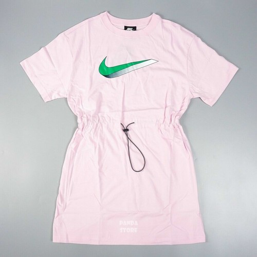 N-01 Nike Sportswear Icon Clash Pink Foam Knit Dress Multi Swoosh Women M L  XL | eBay