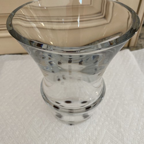 Baccarat Vase 7 Inches Tall 5/3/4 Top Opening 5 Wide At Bottom Light