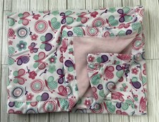 SL Home Fashions Plush Baby Blanket Lovey Butterflies Pink Purple Velour