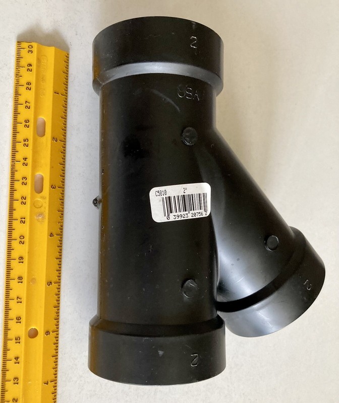 New Charlotte Pipe  Schedule 40  2 in. Hub   x 2 in. Dia. Hub  PVC  Wye