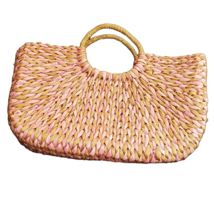 Gap Woven Straw Tote Bag Beach Boho Summer Purse Handbag Lined Cruise Wear