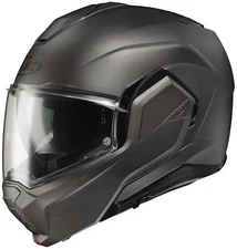 HJC i100 Modular Flip Up Motorcycle Helmet Semi Flat Titanium XLarge