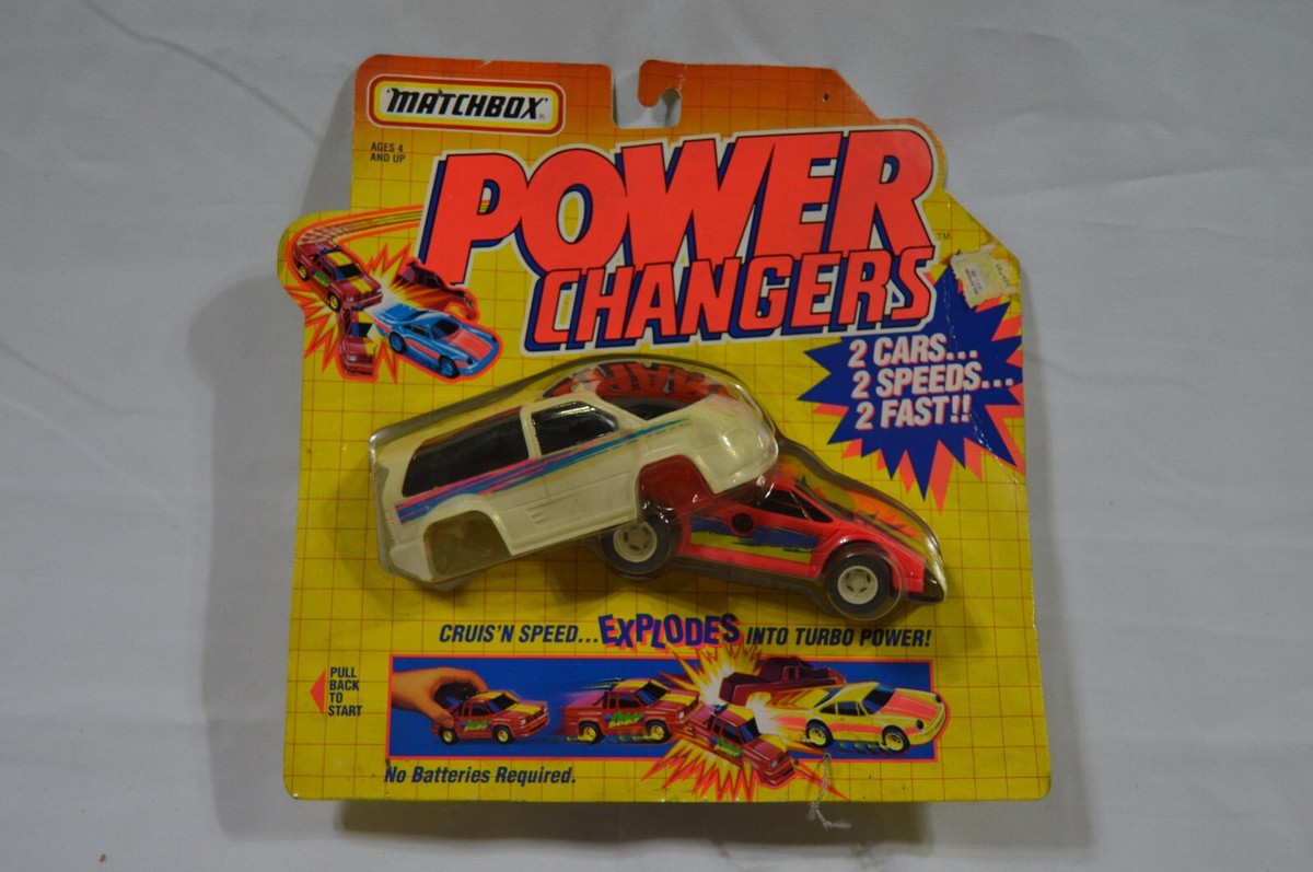 Vintage 1992 Tyco Matchbox Power Changers 2 Car 2 Speed Moc