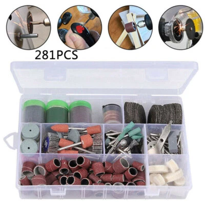 281x Rotary Drill Bit Tool Polishing Cutting Accessories Set For Dremel Grinding