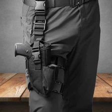 US Tactical Adjustable Right Hand Pistol Gun Pouch Holder Drop Leg Thigh Holster