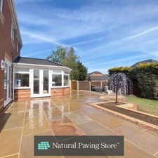 Indian Paving Sandstone Slabs Natural Patio Raj Green 22mm Calibrated 600x900mm