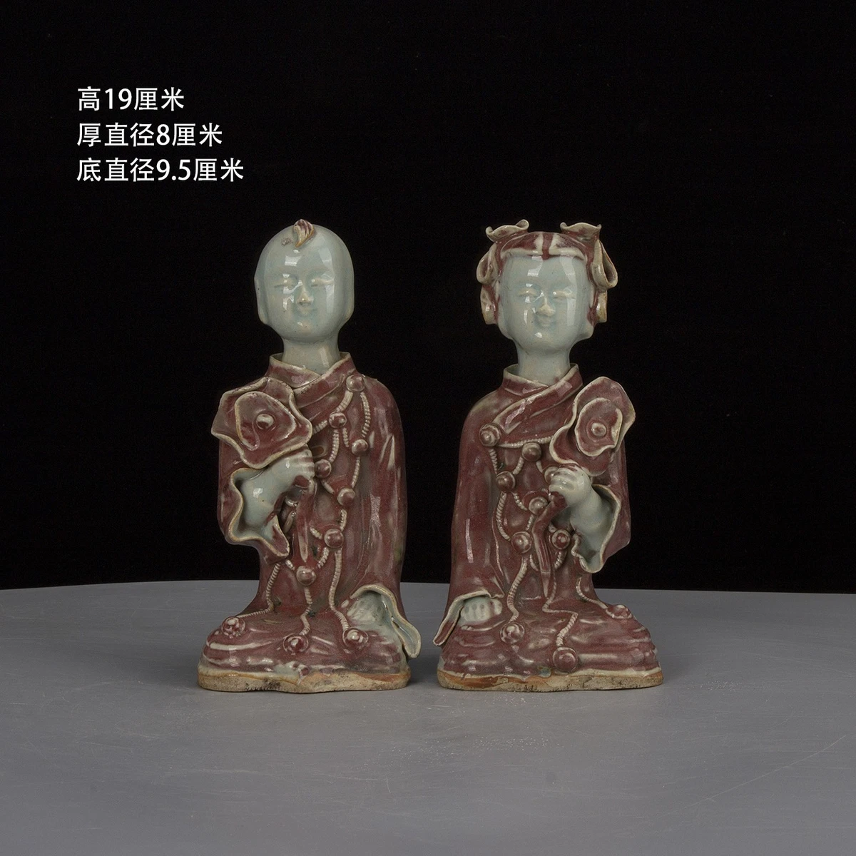 陶瓷男士、女士和儿童红色中国风雕像、雕像| eBay