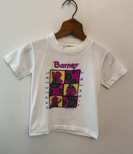 Vintage 1992 Kids 3T Barney The Dinosaur Lyons Group Single Stitch T-Shirt