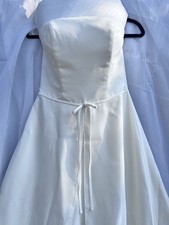 Galina Davids Bridal Strapless Ivory Wedding Dress With Train Size 6