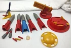 1950's Tom Corbett Marx Playset Missile & Flying Saucer Launcher & Rockets