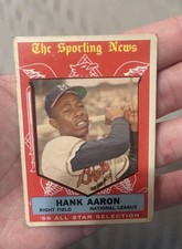 Bazooka 1959 Hank Aaron #561 Sporting News Braves MLB All Star Selection Card